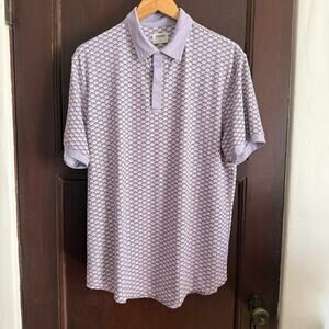 MANTRA Golf | Catalyst Collared Polo Golf Shirt in Purple Sundown Pattern Large